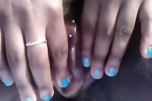 Playing with my pumped up puffy pussy on closeup livecam