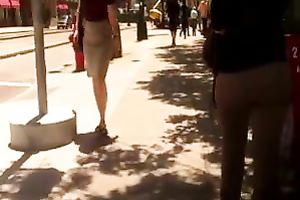 Sexy PAWG with wide haunches had no idea I have been following her