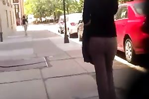 Sexy PAWG with wide haunches had no idea I have been following her