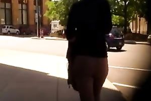 Sexy PAWG with wide haunches had no idea I have been following her