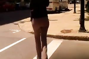 Sexy PAWG with wide haunches had no idea I have been following her