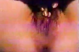 Amateur whore lets her BF help her finger her hirsute cookie