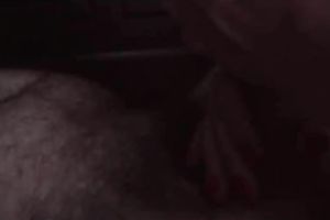 Stroking my husbands large pecker