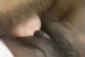 Sexy ebon slutwife sucks a jock and acquires her bald vag licked