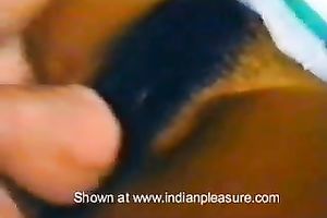 Busty dark brown Indian whore rides white chap with her furry fur pie