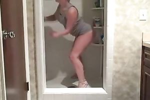 Chubby me, dancing in the shower and shaking my wazoo