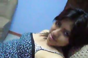 My impure and enchanting latin chick brunette hair GF teases me on web camera