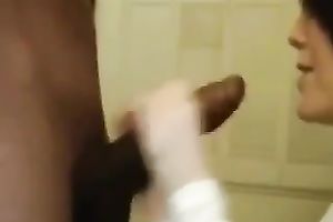 Lewd hussy sucks my BBC with passion until that babe receives what she desires