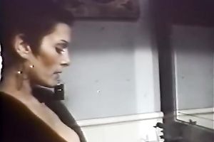 Dark head zealous lassie pokes her dumpy kitty with valuable bonks tick in restroom