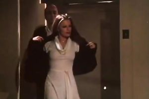 Slutty all natural milfs eating every other on the bed