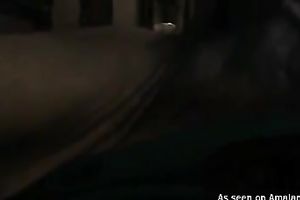 Shy blondie blows staff knob of her BF in the darkness