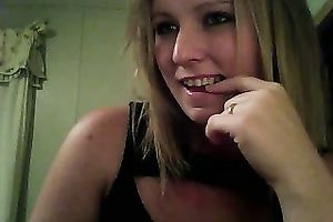 Terrific solo scene with me fingering my smooth vagina