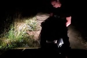 Amateur brunette hair white bitch gives head to her BF on the road