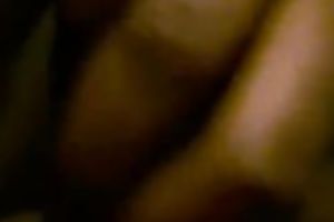 Salacious swarthy babe fingers her oiled crotch in homemade episode