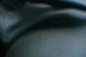 White teen eats a large pulsating rod in the car on web camera