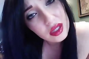 Solo movie with me applying lipstick and teasing with my full lips