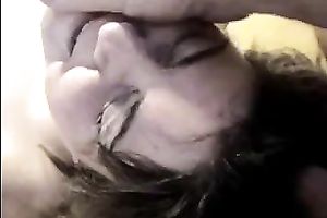 My chubby dark-haired BBC slut allows me to cum on her face