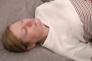 Obedient dressed mature white wife takes facial with enjoyment