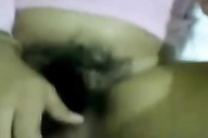 Saucy and excited camgirl finger bangs her hirsute fur pie