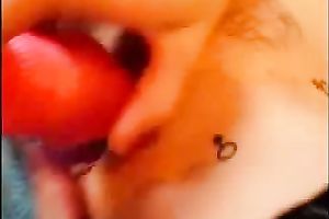 Solo video with dilettante milf pounding her bawdy cleft and wazoo with toys