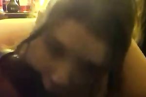 My plump paramour enjoys engulfing my dark manhood in POV video