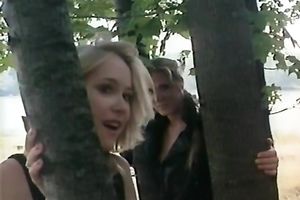 Sexy sluts receive screwed from behind in terrific FFM retro video