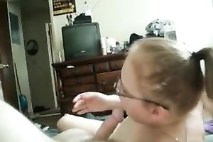 Horny dilettante blond black cock sluts gives head on POV sex episode