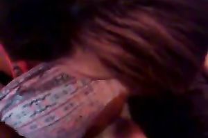 Fat skank with massive tits is taking some serious dark dick