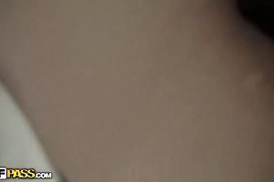 POV movie scene with cute non-professional teen getting her shaved muff fingered