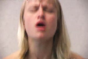 Blonde hussy tears her wet crack up with a biggest sex toy