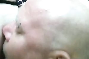 Dildoing and licking hairless vagina of my puffy girlfriend