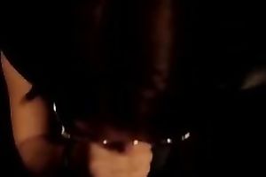 Next-door hussy wearing glasses sucks my dark boner in POV clip