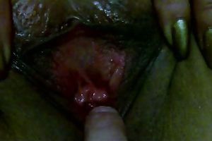 My kinky girlfriend likes it when I finger fuck her wet crack on web camera