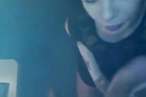 Pretty brunette hair harlot manages to milk my pecker dry on her face
