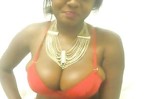 Compilation of three clips with breasty and nice-looking ebon beauties