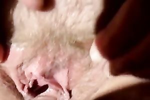 Cumming all over my wife's agreeable twat in front of a camera