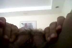 My hubby licks my shaggy slit like a true cum-hole licker