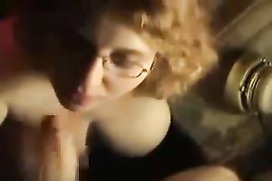 My dear fattie works on my boner and acquires a priceless facial ejaculation