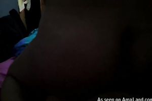 Latina sweetheart with large astounding booty riding me on top