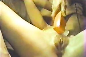 Retro homemade movie scene of my horny white wife engulfing my chunky weenie