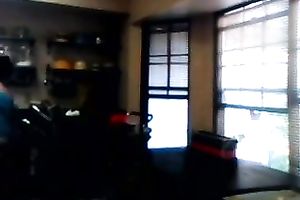 Big bottomed bitch is showing off her enjoyable melons and arse