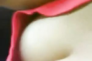 Amateur sweetheart with terrific cleavage receives caught on my hidden webcam