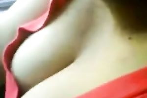 Amateur sweetheart with terrific cleavage receives caught on my hidden webcam