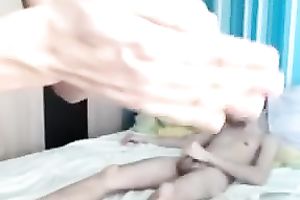 Amateur brunette hair slut sucks and rides 2 cocks in a hotel room