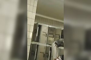 Spying on my sexy latina girlfriend in the locker room