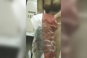 Spying on my sexy latina girlfriend in the locker room