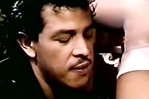 Asian seductress in sexy white nylons makes married stud take up with the tongue her vagina