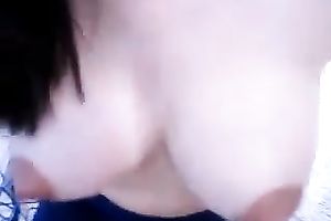 Boobalicious hotwife sucks my wang deepthroat and receives large tit jizz flow