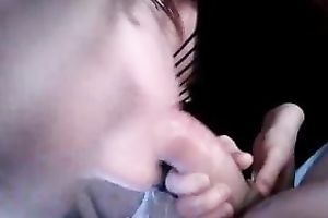 Cute and slim blond slut takes ramrod in her hot miniature throat