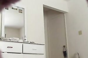 Majestic golden-haired slutwife is dressing up for party and filmed on livecam